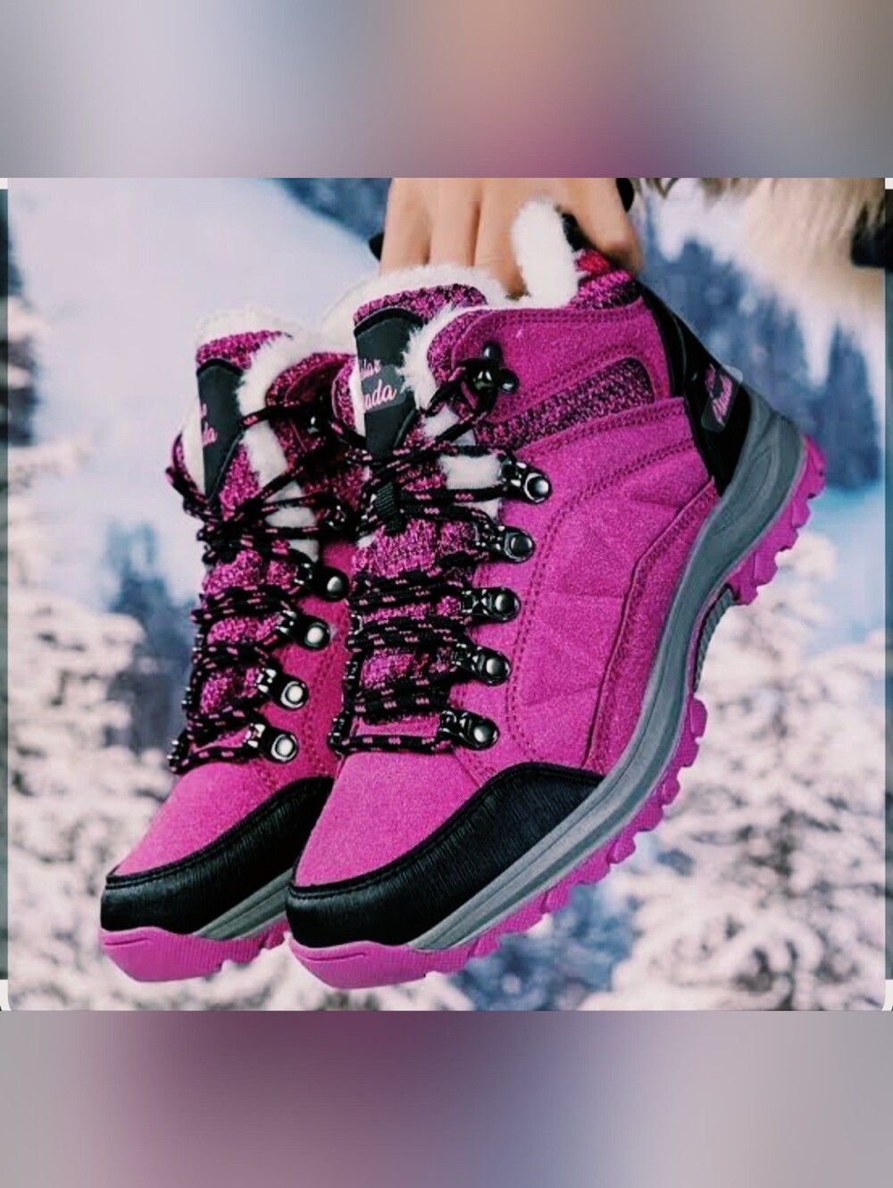 Volar Pisada Fuchsia Winter Hiking Boots